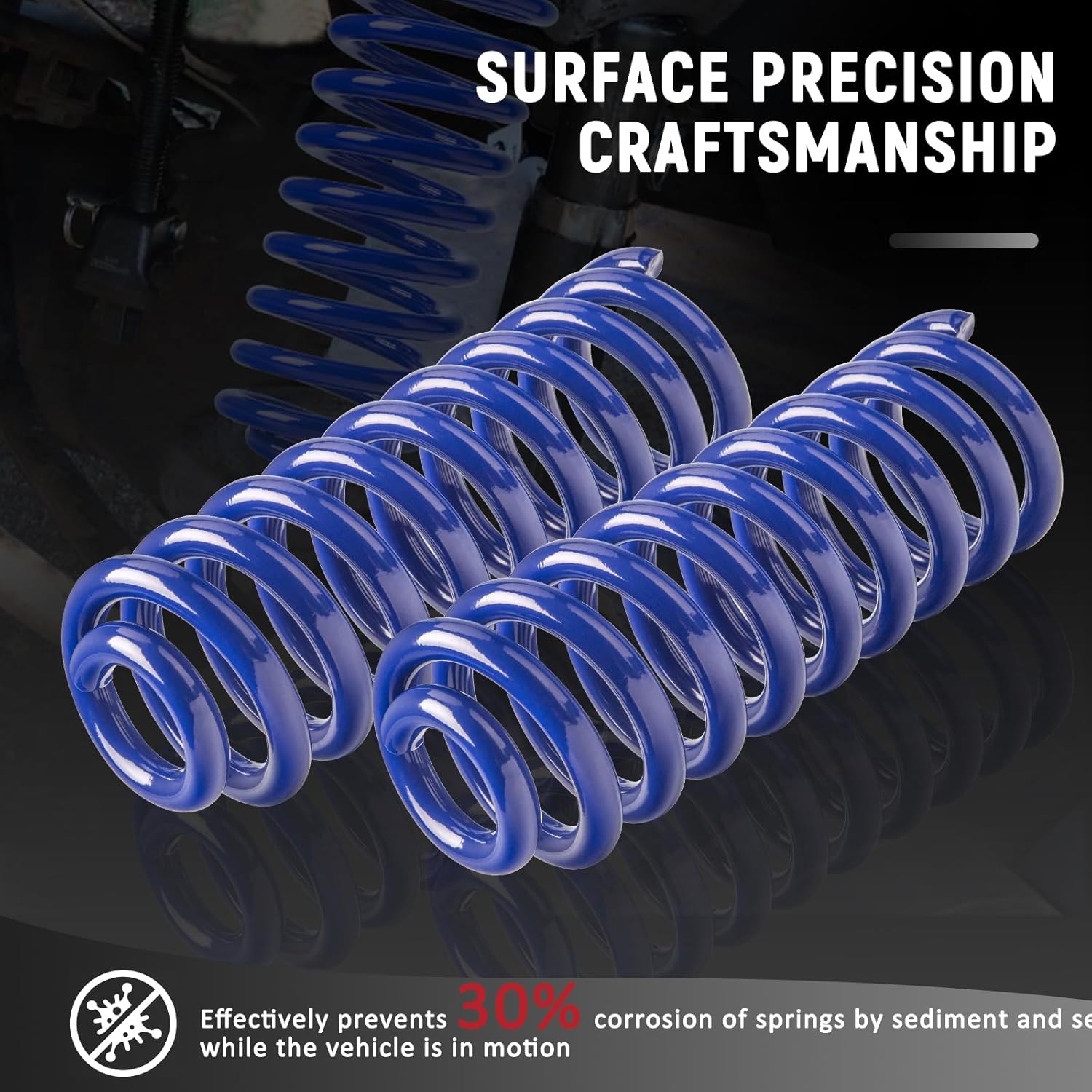 Heavy Duty Front Coil Springs for 1983-1997 Ranger - Upgrate 1.5" Lift/Leveling Coil Springs Kit 2Pcs, Blue