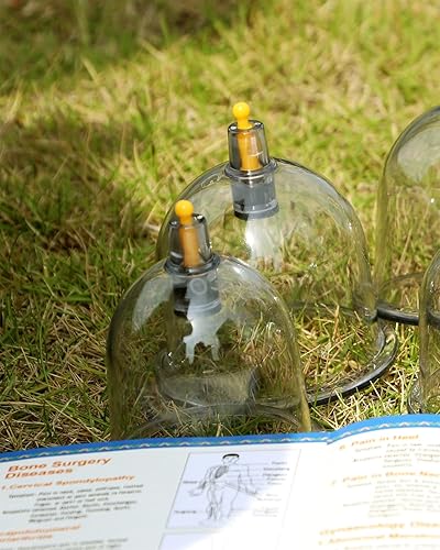 Vista 8 de Juego de ventosas para terapia de masaje, 22 tazas al vacío, liberador miofascial juegos de terapia de ventosas profesionales con bombas de mano