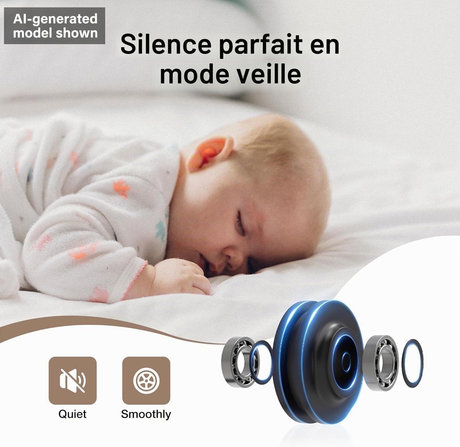 Kit de portes coulissantes pour portes intérieures : rail de porte coulissante pour porte simple – Kit de portes coulissantes noires lisses et silencieuses pour chambre/salle de bain (rail uniquement)