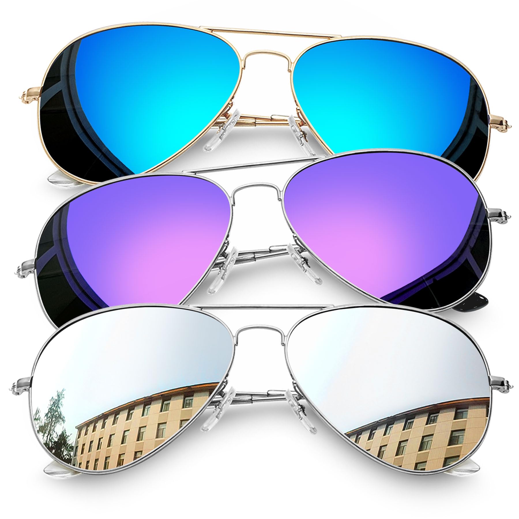 Joopin Bulk Trendy Aviation Sunglasses Polarized UV Protection Retro Sun Glasses Cool Sunnies Fashion Shades