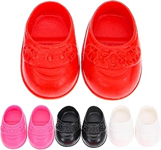 KOMBIUDA 4 Pares De Sapatos Baixos Mini Acessórios Brinquedos Para Meninas Brinquedo Para Meninas Sapatos De Gnomo Traje Mini Sapatos De Dedo Bonecas Casa Acessórios Em Miniatura Sapatos