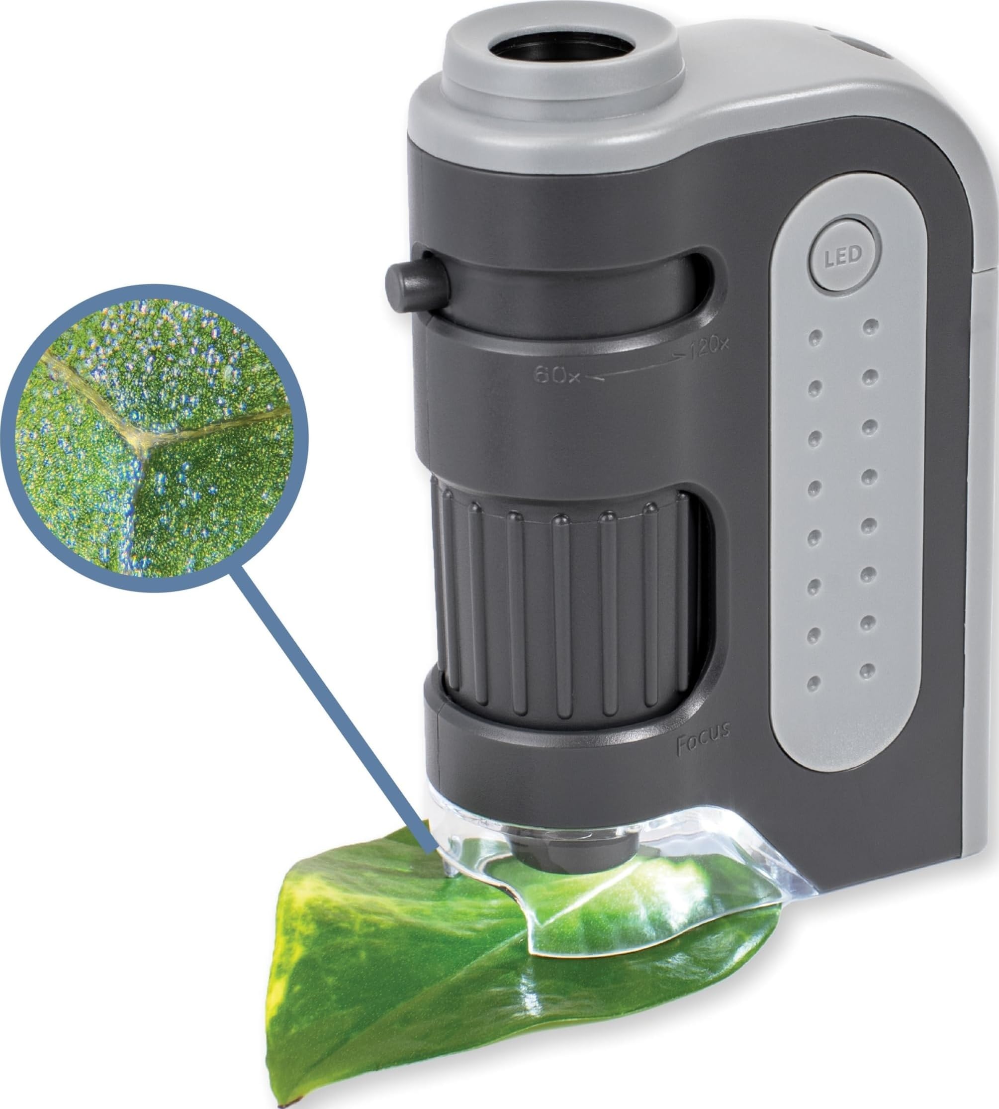 Carson MicroBrite Plus 60x-120x LED Lighted Pocket Microscope