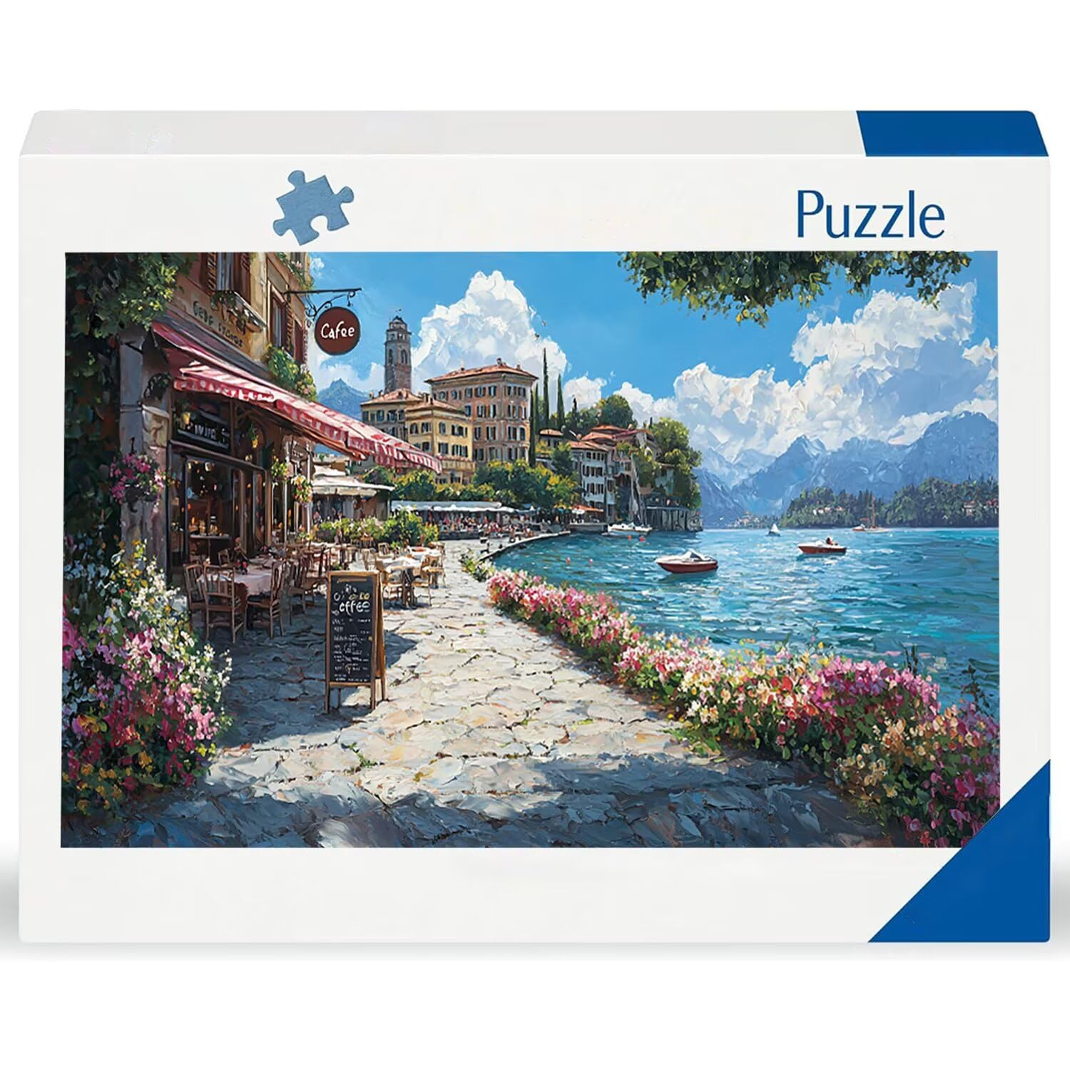 Puzzle para Adultos 1692 Piezas, Café de la costa Puzzle, Difícil, Desafiante, Rompecabezas Encajan Perfectamente, Letras en la Parte Posterior, sin Polvo, Regalo para Personas Mayores (179x31cm) v283