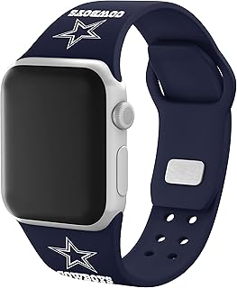 Game Time Dallas Cowboys Silicone Sport Watch Band Compatible with Apple Watch (38/40/41mmNavy)