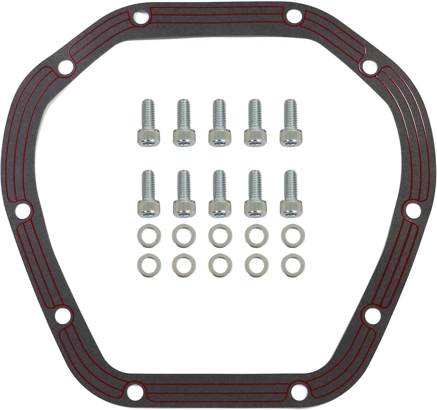 Fit for Dana 60 10-bolts Rear Differential Cover with Gasket Compatible with Ford F-250 1974-1979/1999-2011 F-350 1979-2011 for Chevrolet K30/V30 Dodge D600 W250 W300 W350 4911 (4911P)