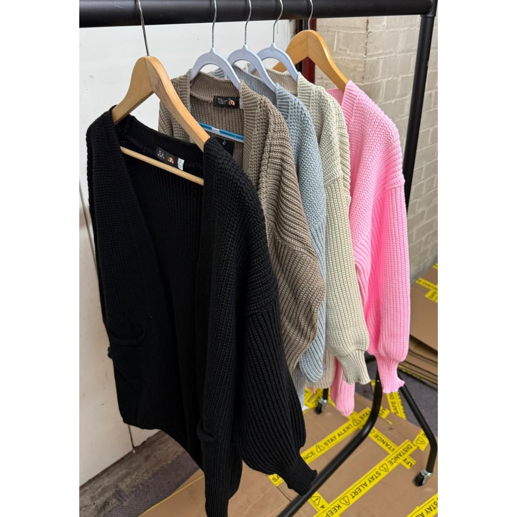 Cardigan da ragazza aperto sul davanti con maniche a palloncino, cardigan oversize lavorato a maglia grossa con tasche, caldo cardigan invernale autunnale, ragazze età 7-13 anni