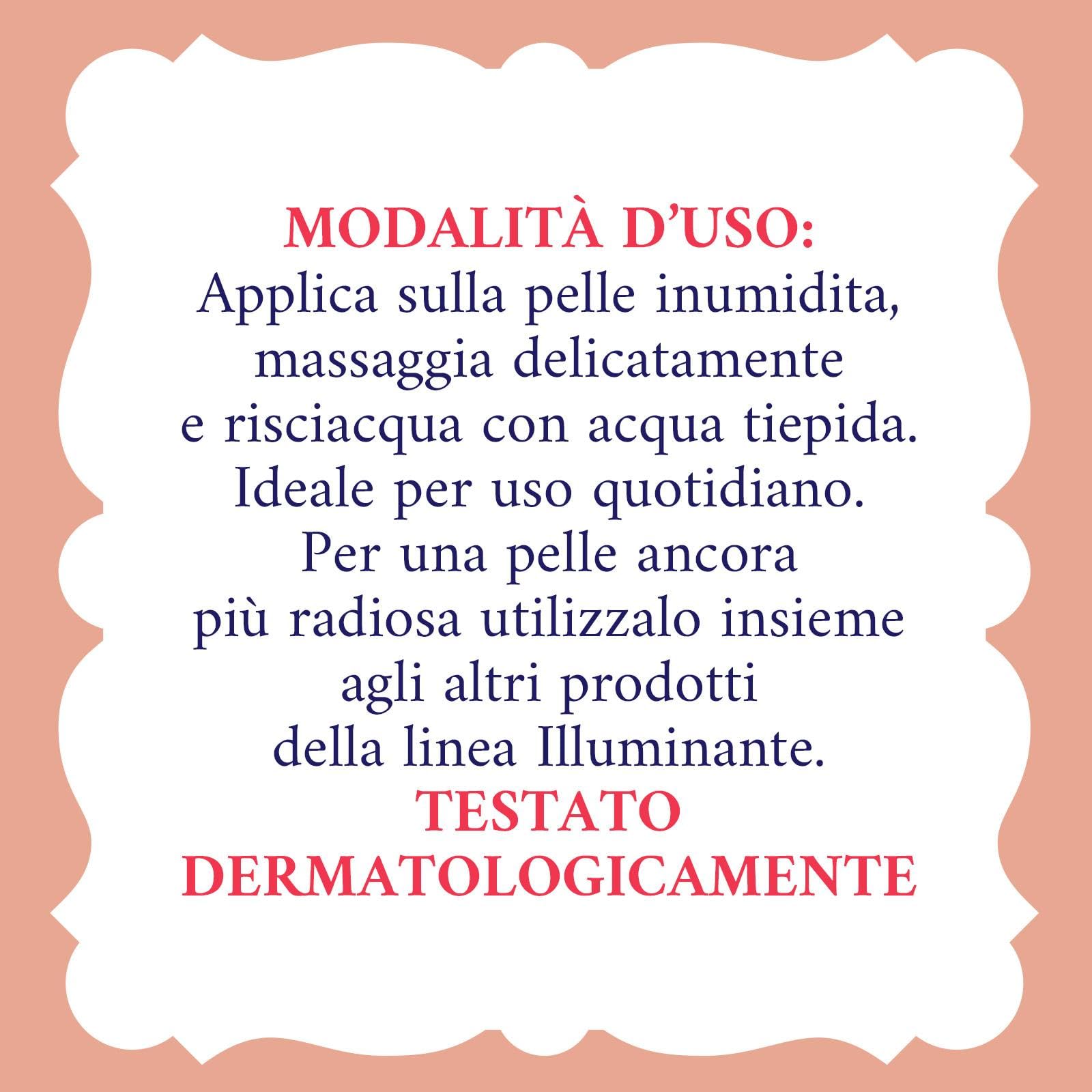 Acqua alle Rose, Gel Lavaviso Illuminante con Vitamina C, Detergente Viso Illuminante per Pelli Spente e Opache, Uso Quotidiano, 200 ml