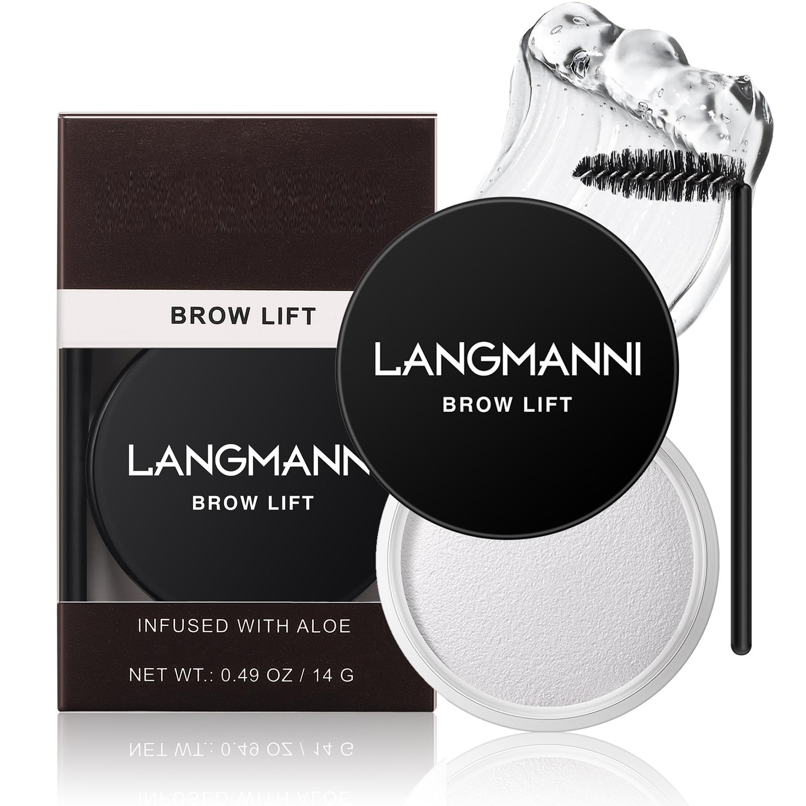 MEITRENDClear Eyebrow Gel Brow Styling Gel Wax Fix Eyebrow Long Lasting Smudge-Proof Eyebrow Styling Pomade for Natural Brows (Clear Eyebrow Gel)