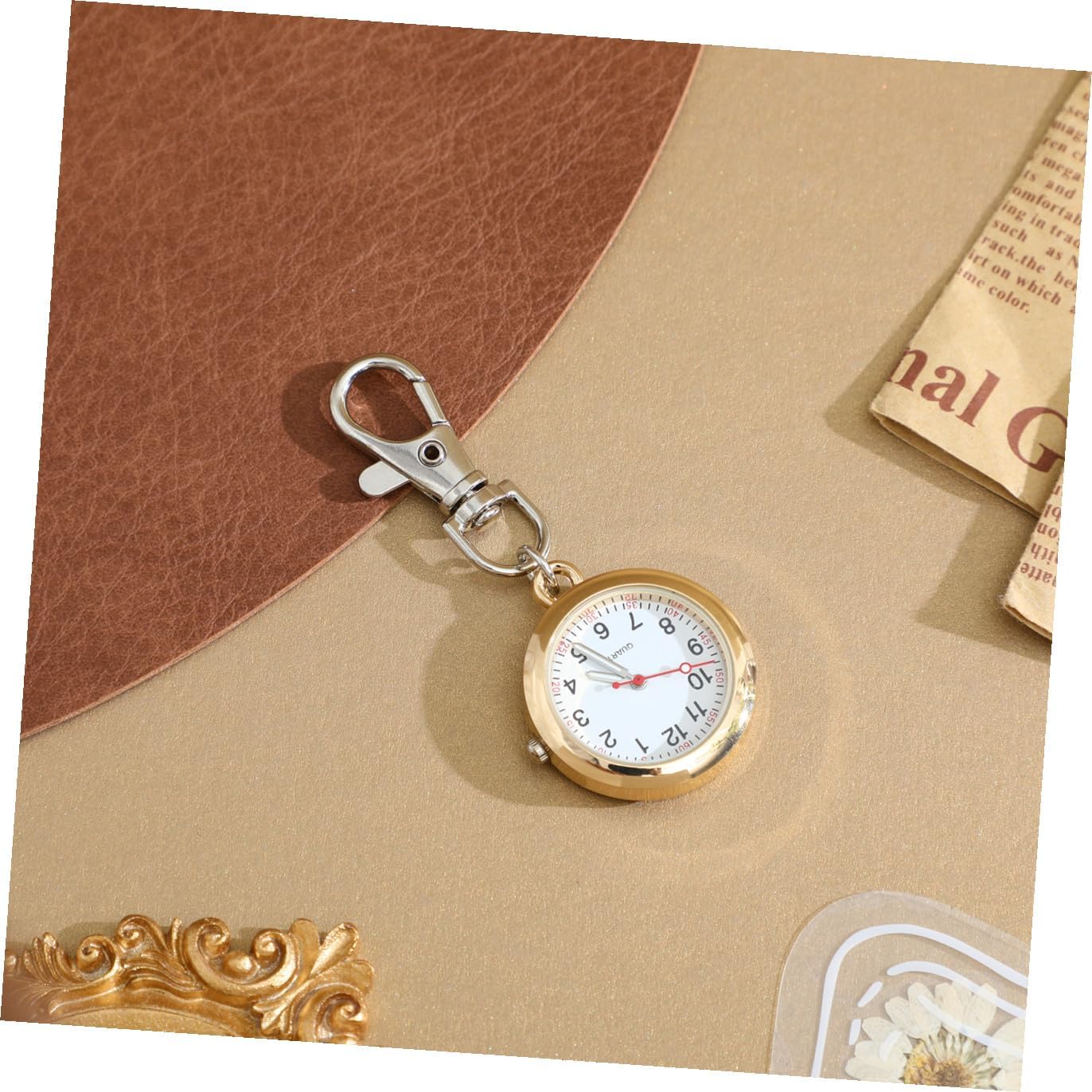 Portable Hanging Pocket Watch Keyring Nurse Watch Decorative Simple Design