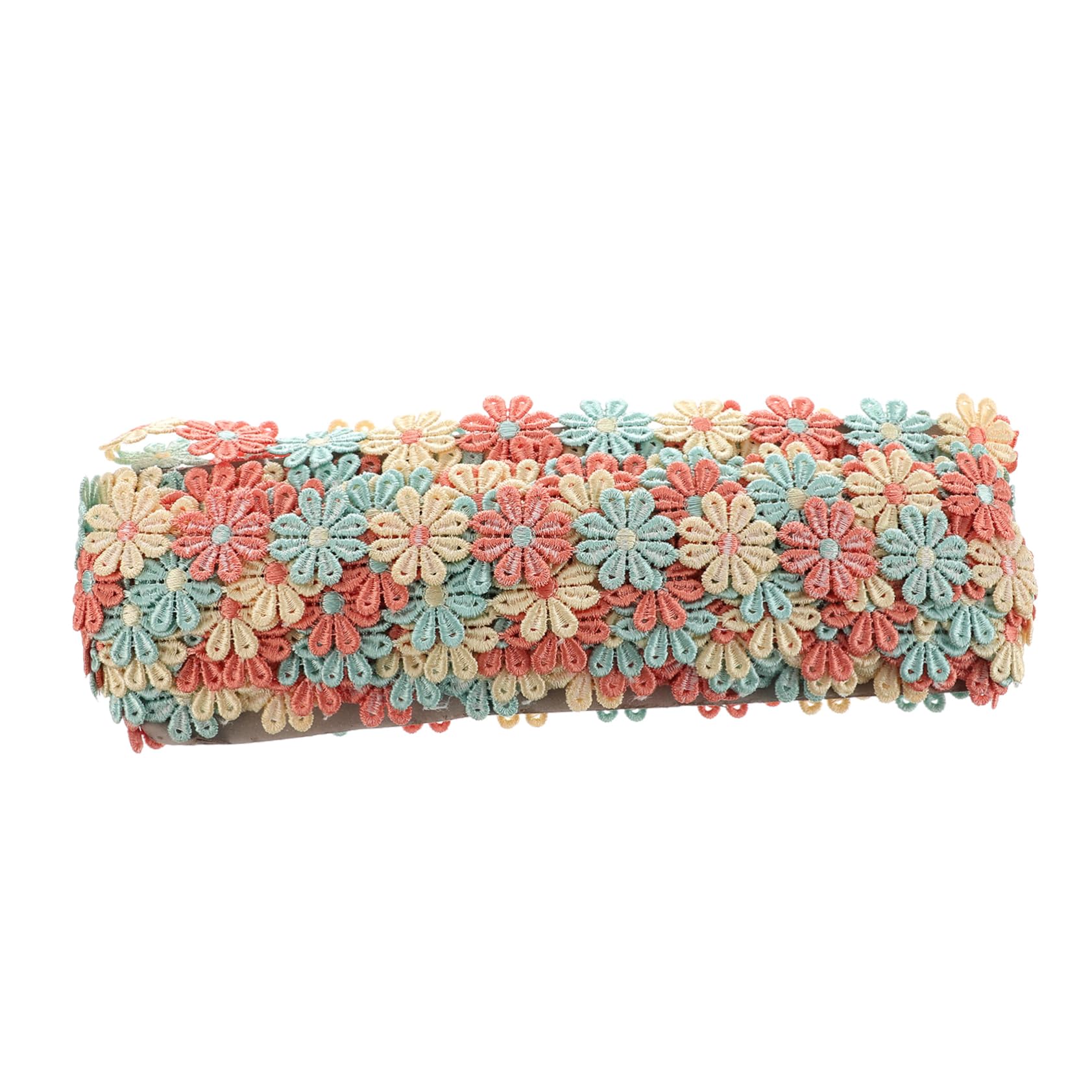 Cinta De Encaje Bordado Colorido Para Decoración Floral Yardas De Ribbons Para Manualidades Accesorios De Ropa y Decoración De Bodas