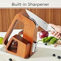 Vista 6 de KINGSTONE Kitchen Knife Set with Block,14 Pcs German Stainless Steel Knife Set with Built-in Sharpener, Dishwasher Safe Knife Block Set