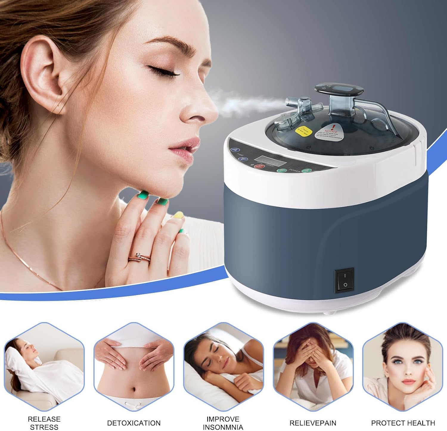 Portable Sauna, Steam Sauna Full Body, Newly Upgraded Large Space Sauna, Quick-Folding Sauna Spa Tent, Includes 4L Steamer