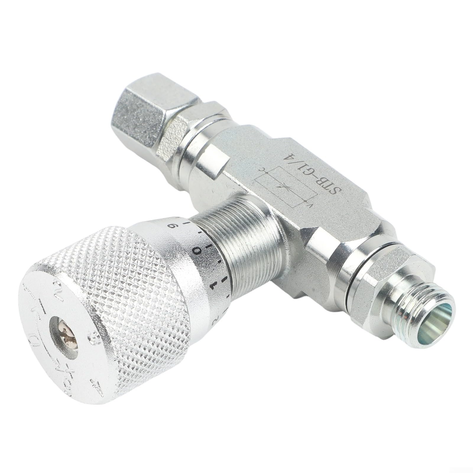 Vanne d'accélérateur bidirectionnelle – Vanne de contrôle de débit hydraulique avec raccord 08L, limiteur de débit bidirectionnel pour G1/4 et G3/8 pour systèmes NPT, corps en acier au carbone