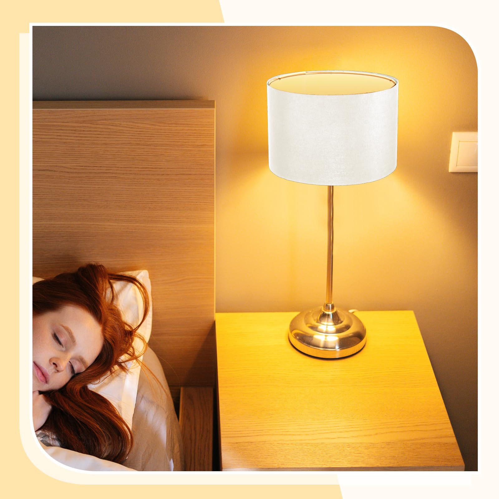 Weewooday Confezione da 2 paralumi bianchi per soffitto da 30,5 cm, stile moderno, dorato, con anello adattatore per paralume da E27 a E14, per lampade a sospensione, lampade da tavolo o da comodino