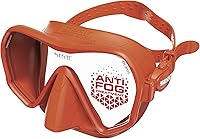 SEAC Pura Frameless Antifog Diving Mask - Low Volume Single-Lens Silicone Skirt for Snorkeling & Freediving with 3D Buckle