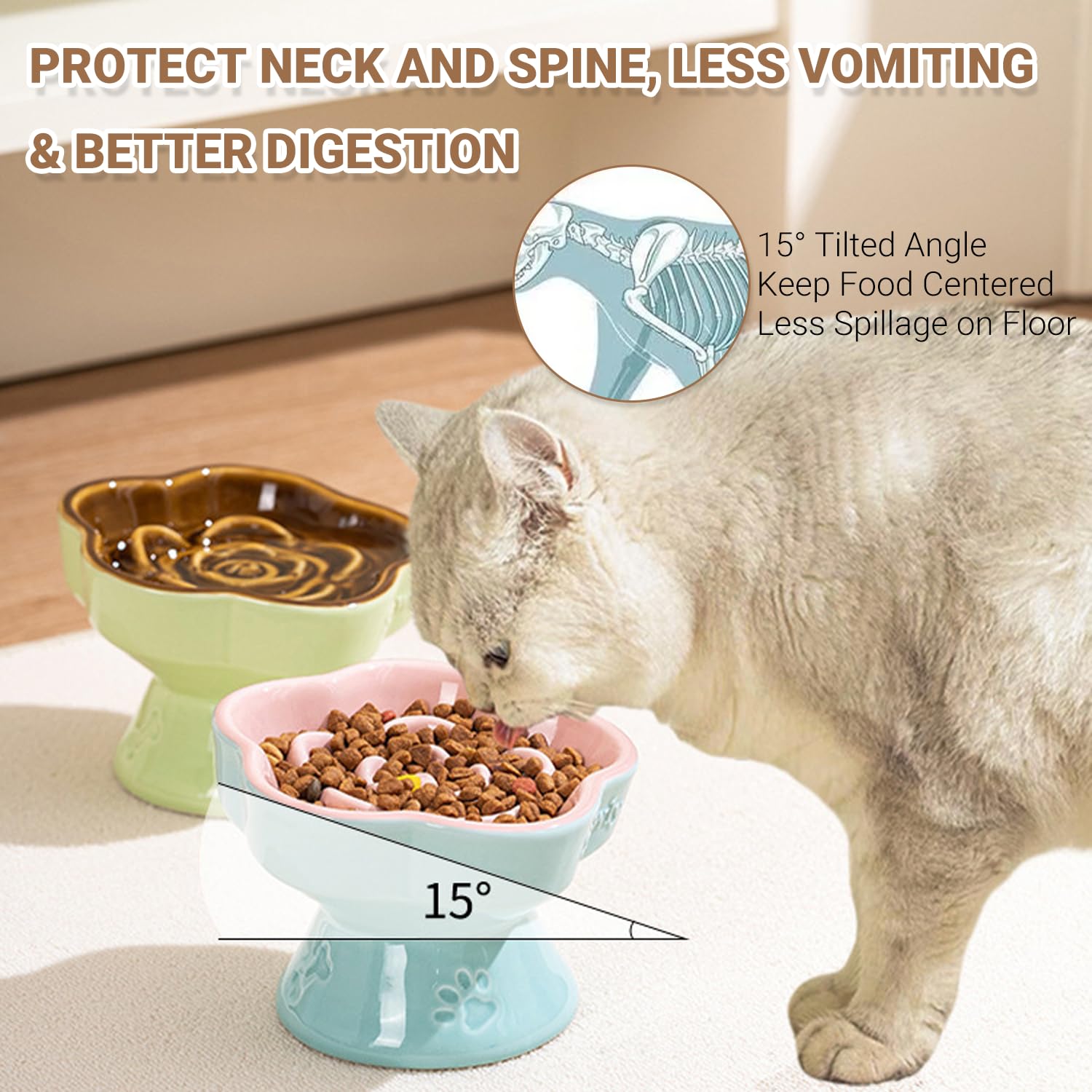 ZHUIYIWIN Anti-Slinging Bowl for Dogs Anti Sling Bowl, Dog Bowl - Image 4