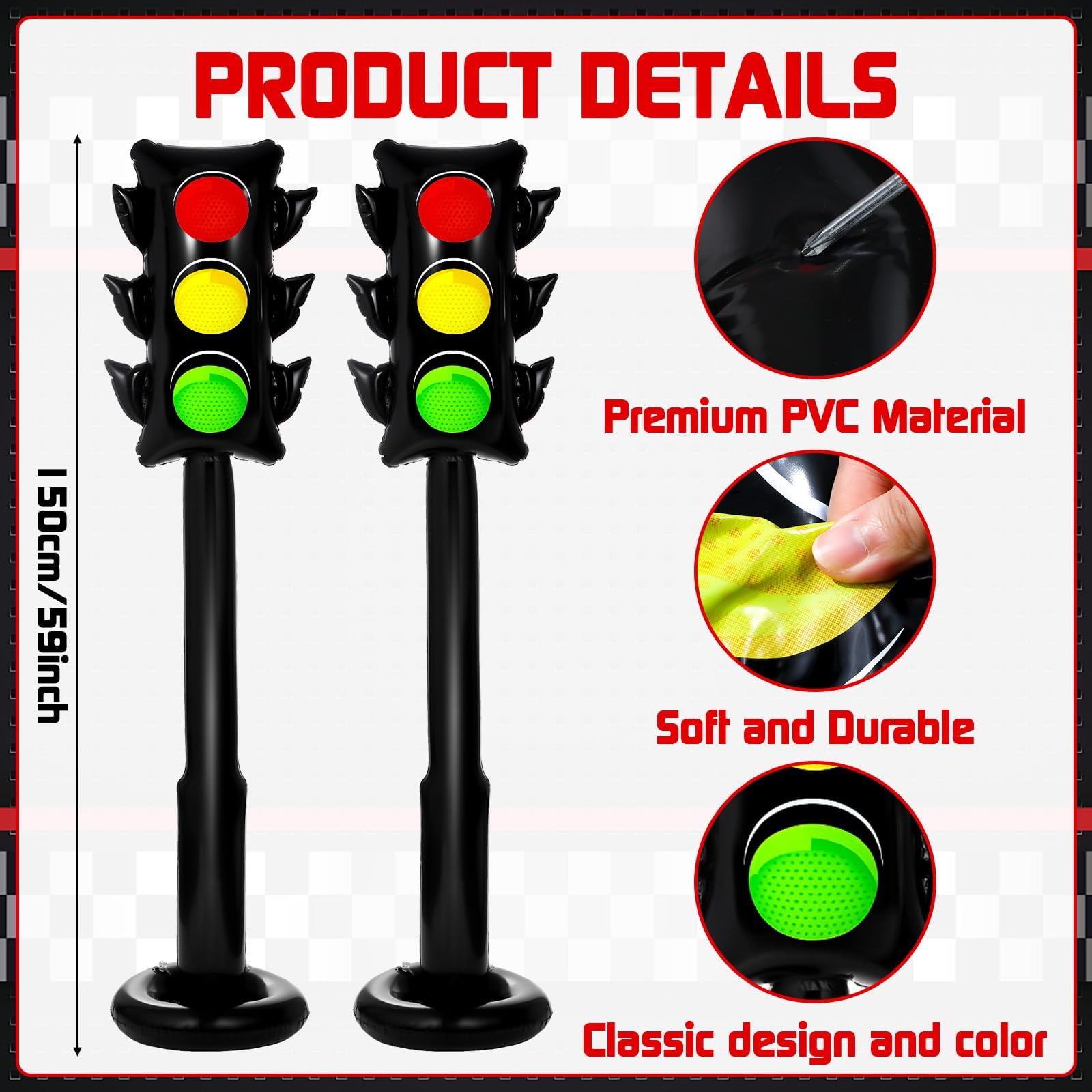 Amazon.com: 2Pcs 59Inch Jumbo PVC Stop Light Balloons Inflatable