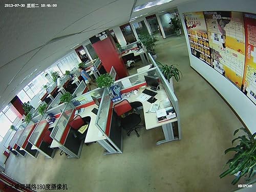 Miniatura 6 de HD 1080P 2MP 180 grados Cámara de seguridad de vigilancia coaxial con cable ojo de pez 0067in lente gran angular cámara domo para exteriores 4 en 1