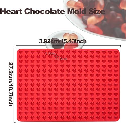 Miniatura 2 de Mini molde de silicona con forma de corazón para caramelos, molde de goma de chocolate de fácil liberación, bandejas para pasteles para el día de