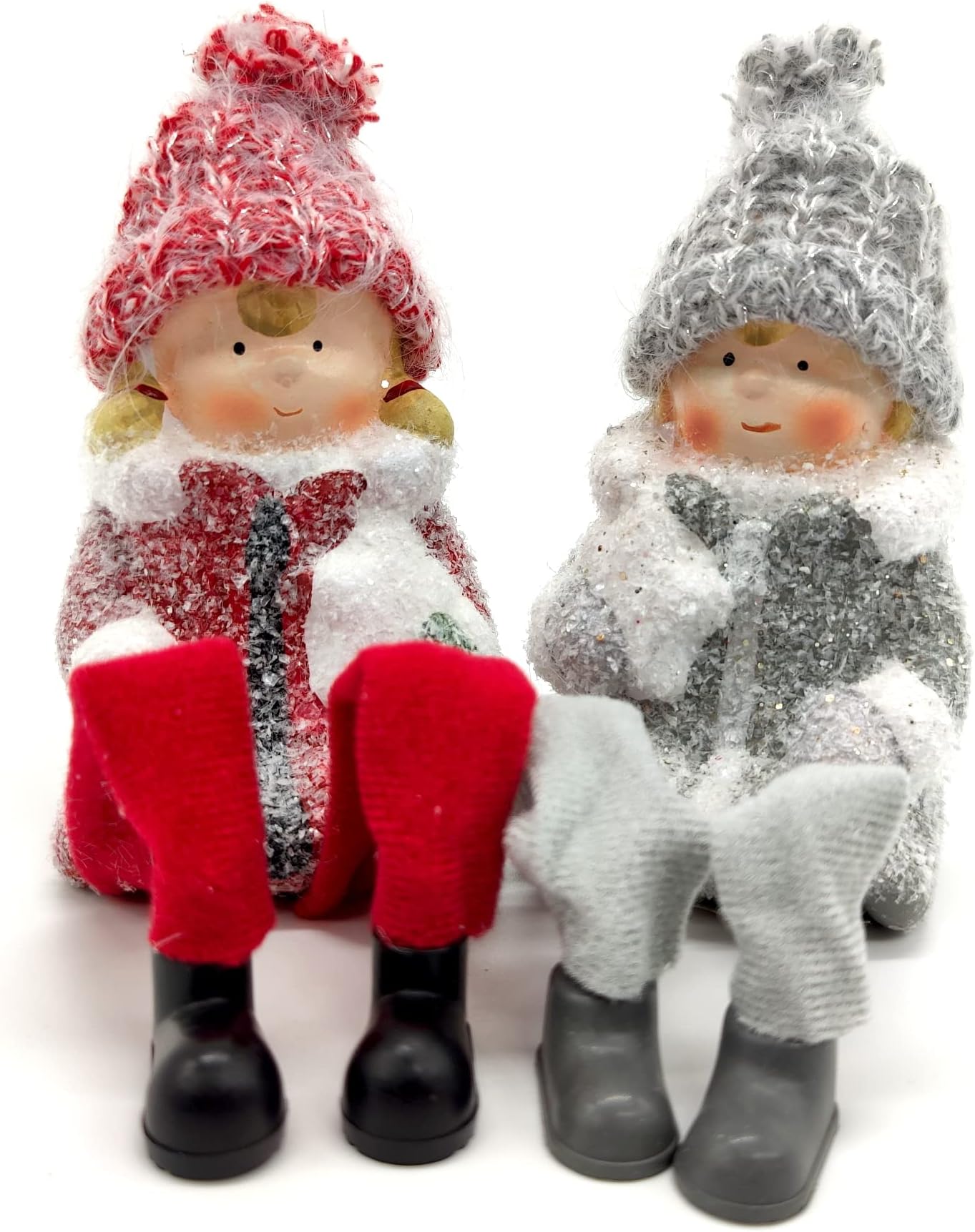 Ideen Mit Herz Schneemannfamilie - Winter Deko-Figur Aus Polyresin 13cm