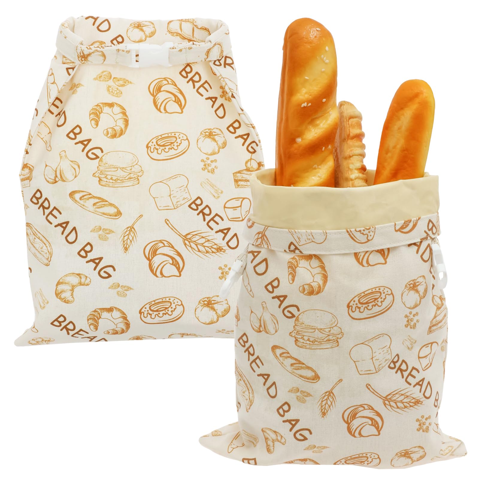 2 Pcs Beeswax Bread Bags for Homemade Bread Sourdough Reusable Linen Breads Storage Bags Fresh Keeping Waxed Bread Bag Portable Food Storage Bag for Home Picnic Traveling Daily Use 43x30 cm