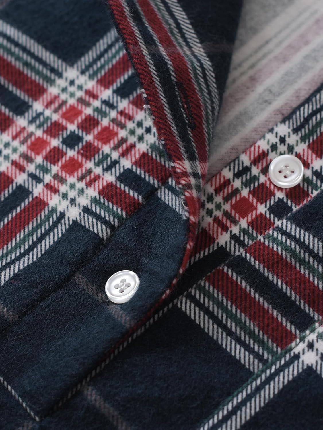 Latuza Women's Flannel Nightgown with Pockets Long Sleeves Full Length - Image 4