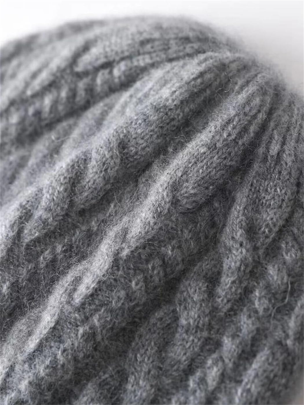 Czapka typu beanie Damska czapka typu beanie o splocie warkoczowym z domieszką wełny, wielokolorowa, jeden rozmiar