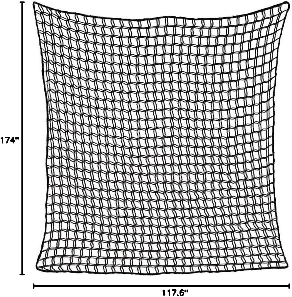 Aoneky Polyester 6.5' x 9.8' / 9.8' x 9.8' / 14.5' x 9.8' / 14.5' x 14.5' Playground Net - Kids Safety Net for Climbing Monkey Bar