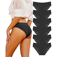 READY TO LOVE Underwear Women Lace Seamless Knickers Sexy Panties Soft And Comfortable Brazilian Knickers Bikini & Briefs 6-Pack S-XL