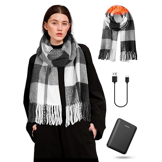 Eventek Heated Scarf for Women/Men, Electric Heating Scarf with 5500mAh Battery, Up to 8 Hours of Warmth Heater for Winter