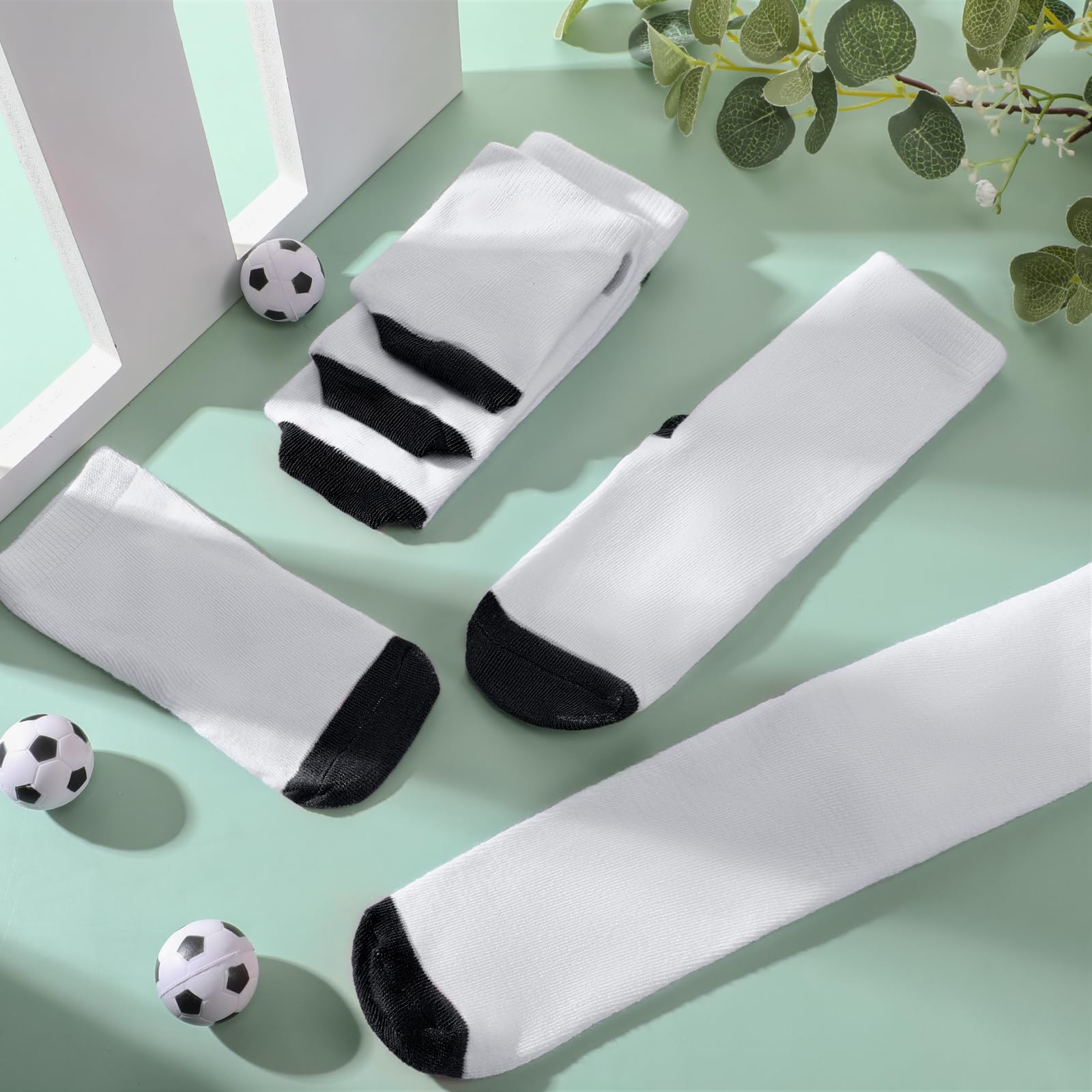 Toulite 15 Paar weiße Sublimationssocken Rohlinge Polyester Socken Blank Wärmeübertragung Socken 2 Stück Metall Sublimation Socken Jig