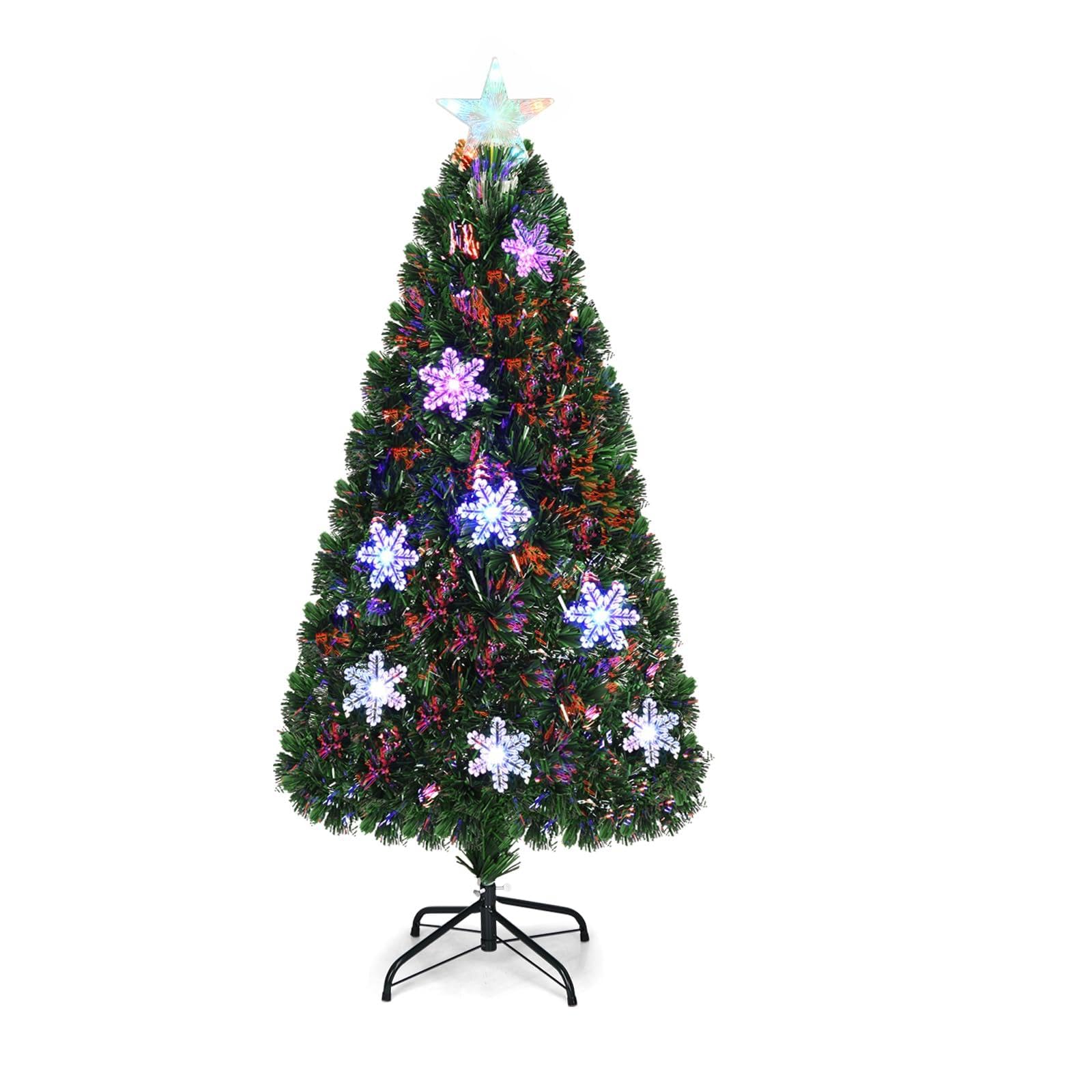 Sapin De Noël Artificiel GOPLUS, 150 Cm, Avec Lumières LED, Neuf