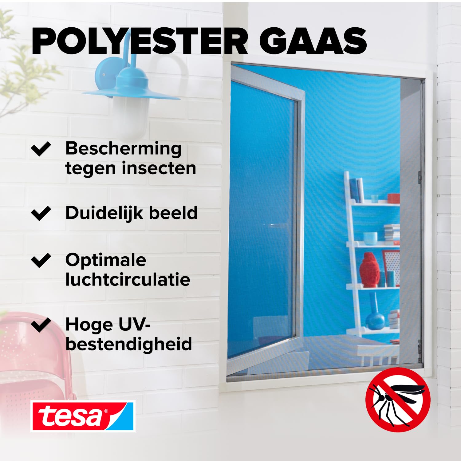 UISEBRT Insectenwerende raamhor met aluminium frame, muggengaas, vliegenbescherming, spanraam zonder boren, 120 x 140 cm, antraciet