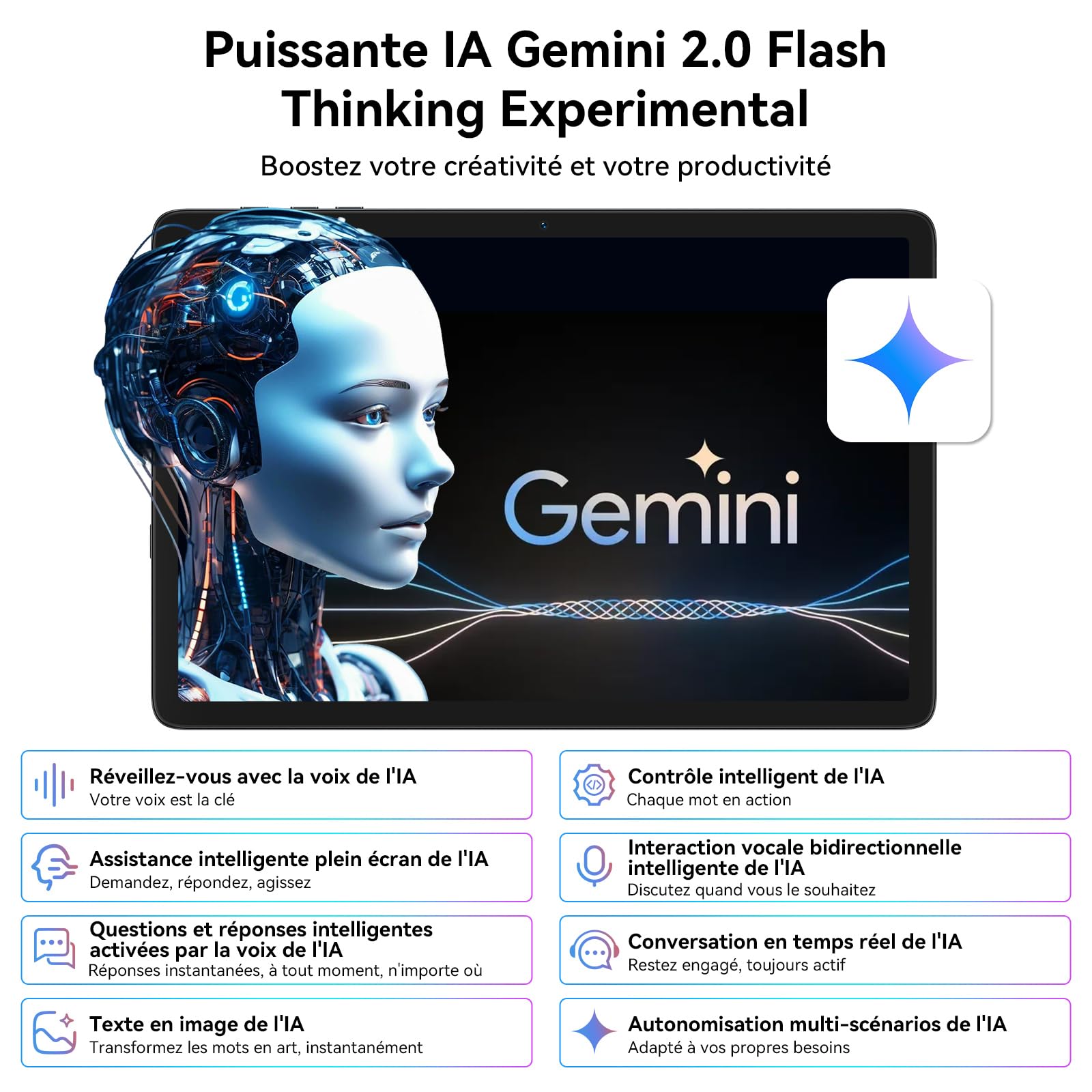 TABWEE Android 16 Tablette avec Clavier et Stylet, 24 Go+ 256 Go (4To TF) | Idéal Pour Études et Loisirs, Octa-Core, Widevine L1, Tablette 10 Pouces, Gemini AI, GPS, Face ID -Bleu (Garantie de 4 Ans)