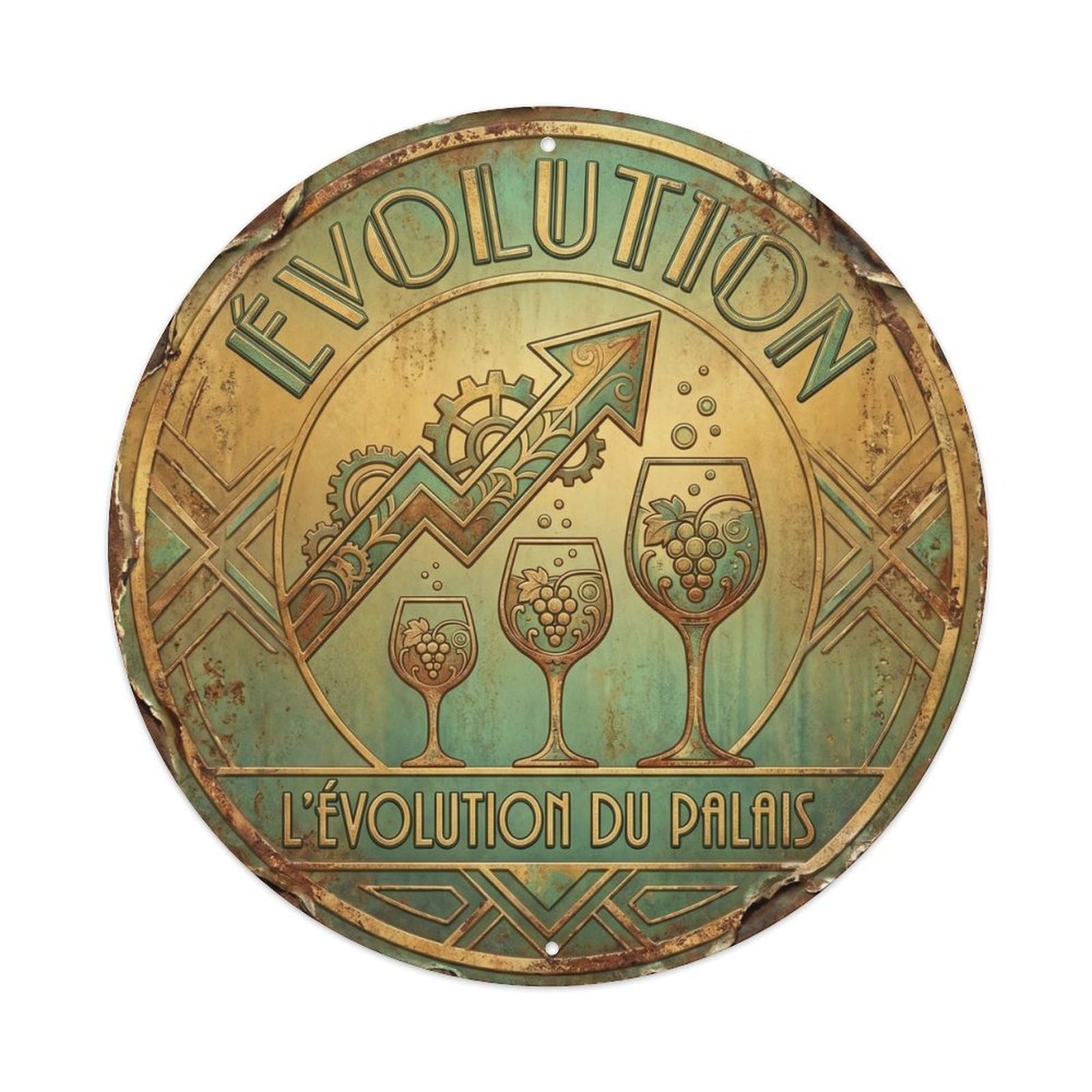 Evolution Humorous Bistro Evolution Vintage Metal Tin Sign Plaque Wall Decor for Cafe, Club Bar, Office, Garden Metal Poster 8x8Inch