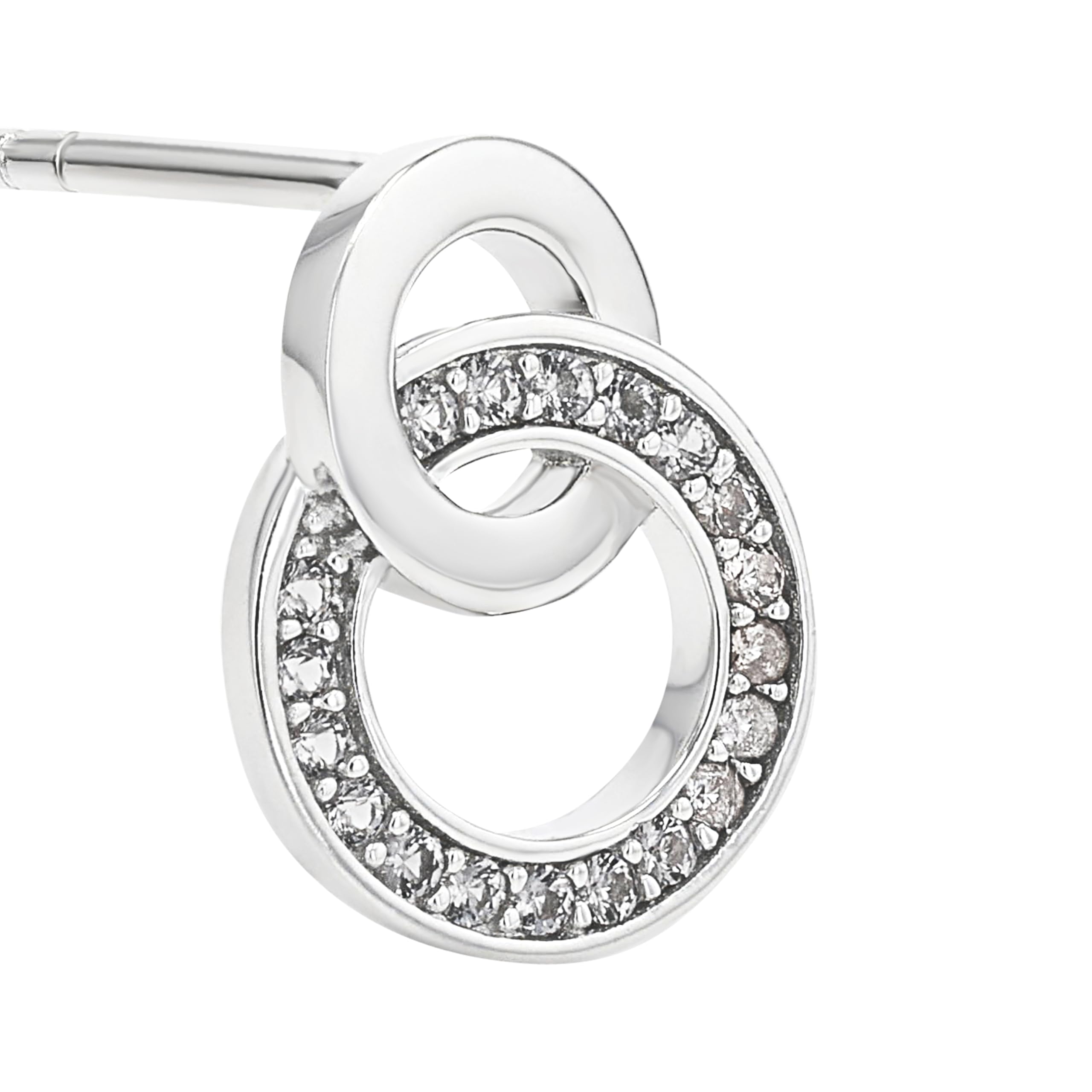 Tom Tailor Ohrstecker für Damen, Sterling Silber 925, mit Zirkonia, 13 mm, silber, Geschenkidee, Ohrschmuck, Damenschmuck, 2100574
