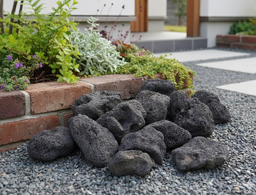 Amazon.co.jp: 溶岩石 黒 岩 溶岩 石 庭石 ロックガーデン ブラック