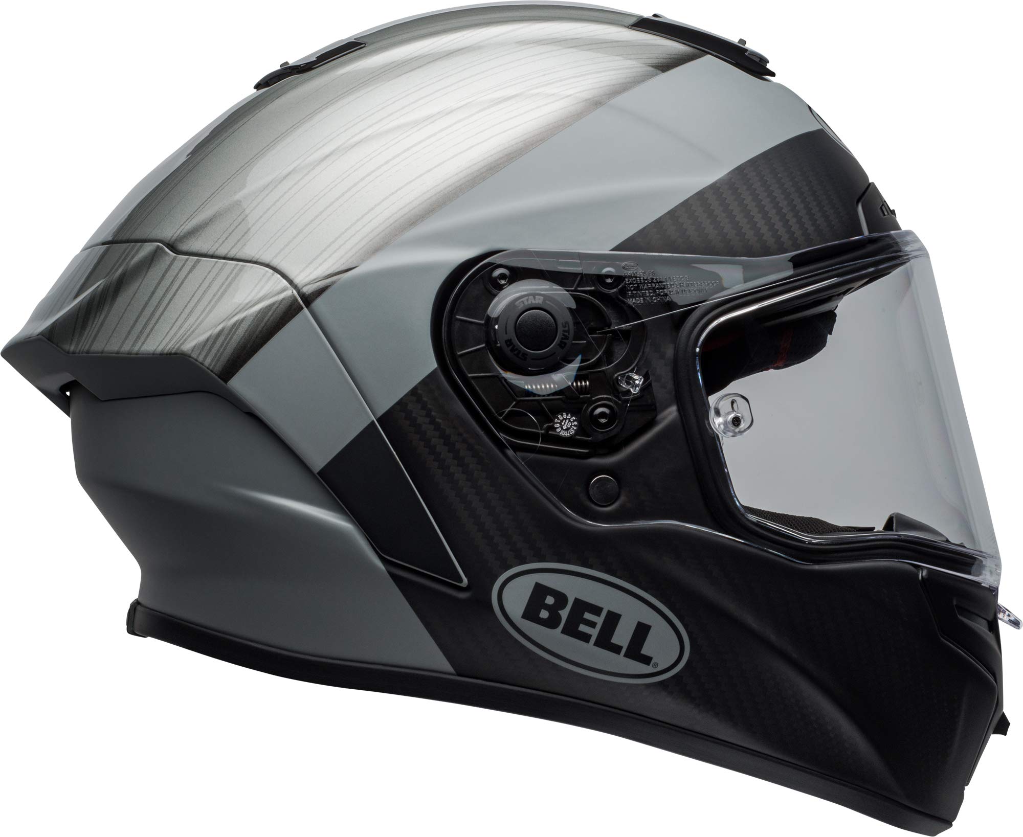 Bell Racestar Surge Adult Street Motorcycle Helmet - Matte/Gloss Brushed  Metal/Grey / Medium : Amazon.com.au: Automotive
