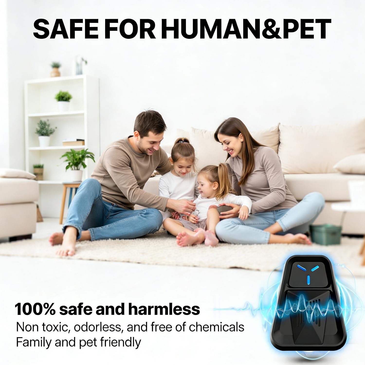Repellente Ultrasuoni, Repellente Zanzare Ultrasuoni & Controllo dei Elettronica Anti Topi, Mosche, Scarafaggi, Ragni, Formiche,Innocuo per Animali Domestici e Umani