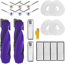 Replacement Accessory Kit for NARWAL Freo X Ultra Robot Vacuum Cleaner 18 Packs 2 Main Brushes, 4 Filters, 6 Side Brushes, 4 Mop Cloths, 2 Dust Bags