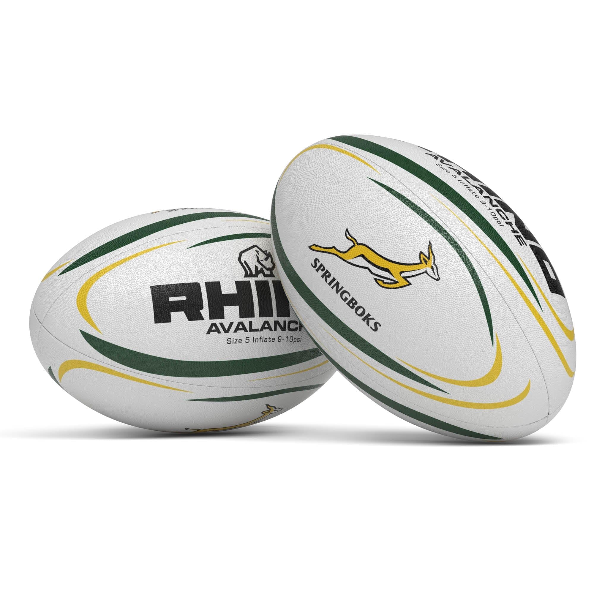 Rugby Ball SA Avalanche White/Green/Gold Size 5