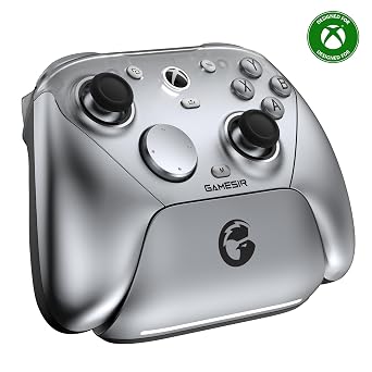 GameSir G7 Pro Wired Controller for Xbox One, Xbox Series X/S, Wireless PC Controller with TMR Sticks, Hall Effect Analog Triggers, 1000Hz Polling Rate with 3.5mm Audio Jack - Sliver
