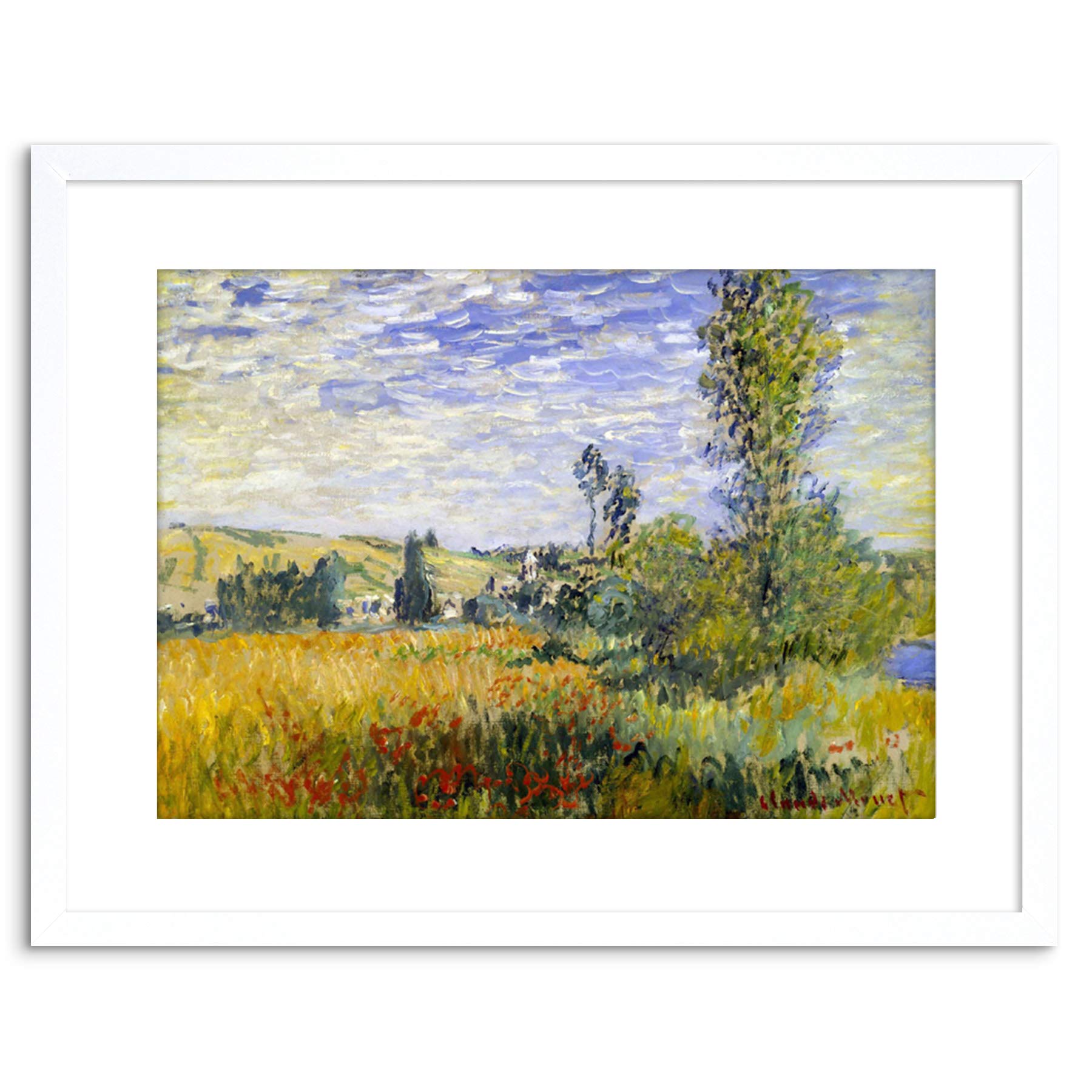 Wee Blue Coo Painting Monet Vetheuil Old Master Framed Wall Art Print