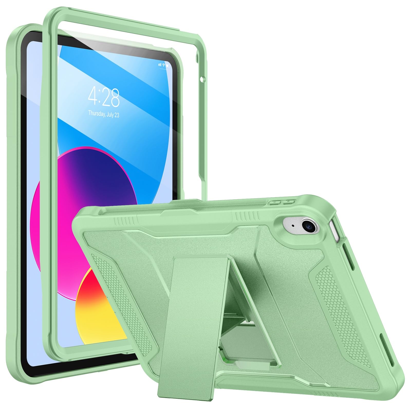 Soke Case for iPad (A16) 11th Generation 11-inch 2025, iPad 10th Generation 10.9-inch 2022, with Built-in Screen Protector and Kickstand, Rugged Full Body Protective Cover - Black — Amazon image 11
