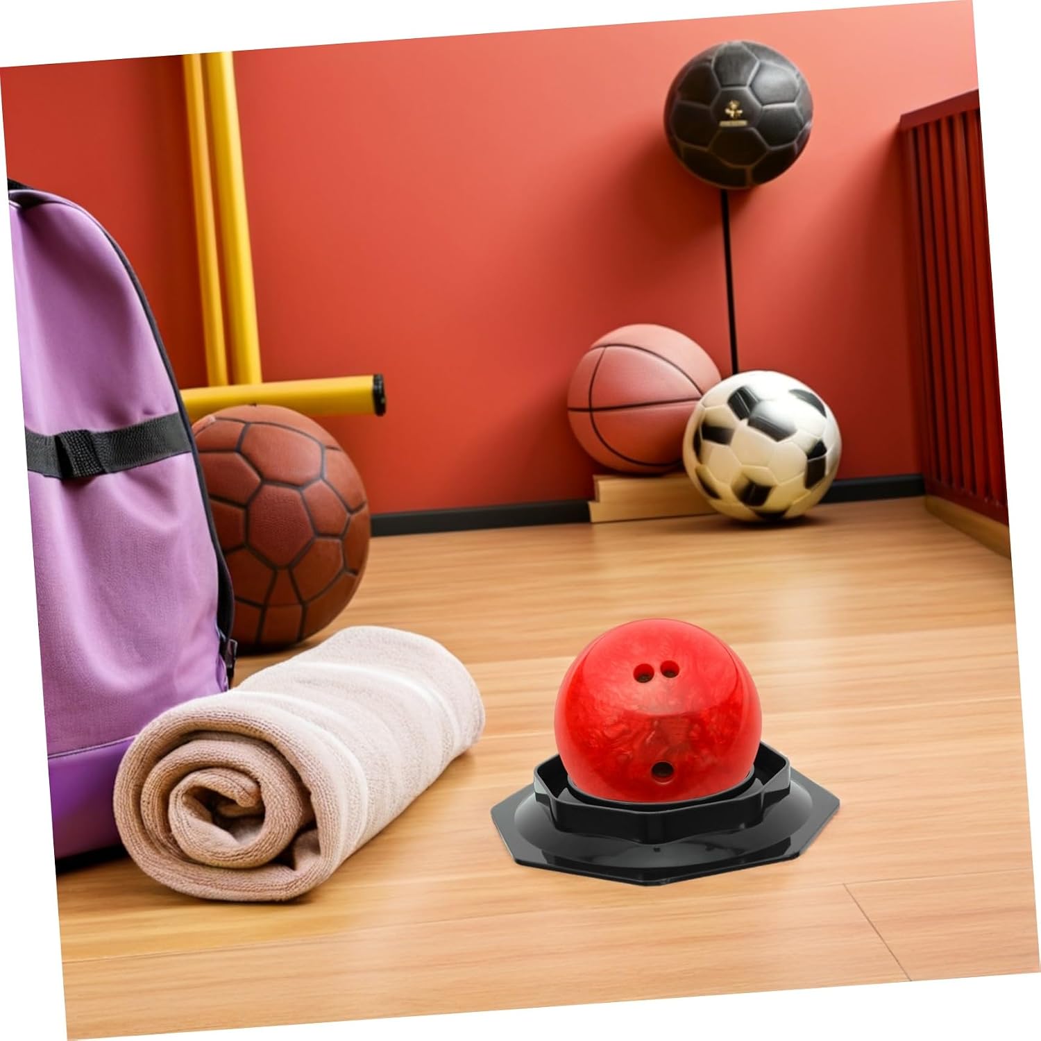 Mipcase Universal Bowling Ball Sanding Pad Holder Frame Black Sturdy Accessory for Ball Surface Prep and Maintenance for Polishing and Repair