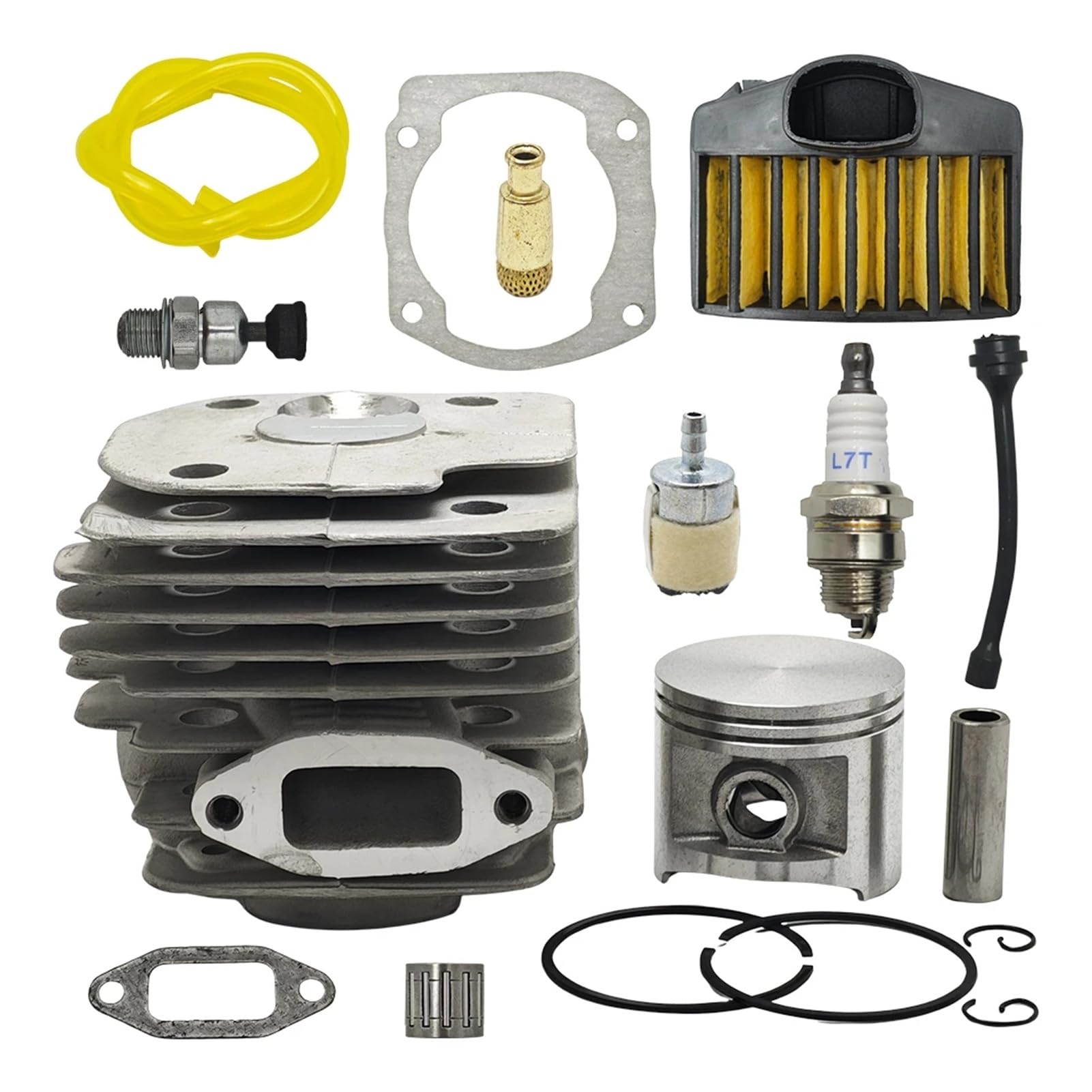 Kit de válvula de descompresión de Junta de pistón de Cilindro for 372 Husqvan 365 372XP 371 362XP Chainsa 50mm con Chainsa