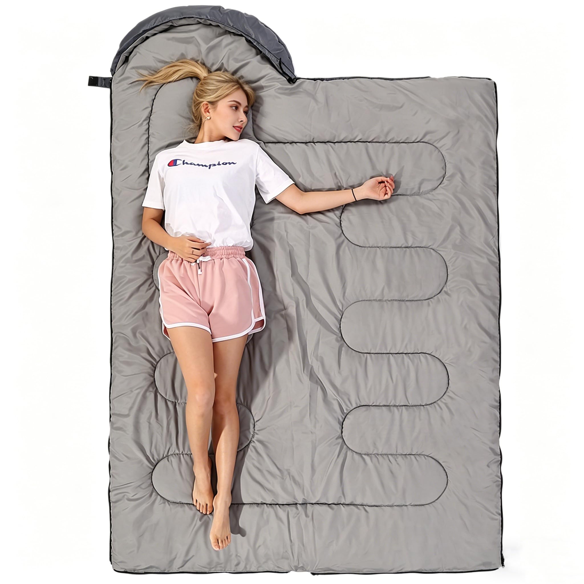 SWTMERRY - Schlafsack für 3-4 Jahreszeiten (Sommer, Frühling, Herbst, Winter) warmes und kühles Wetter – leicht, Jugendliche und Erwachsene zum Wandern, Rucksackreisen und Campen.
