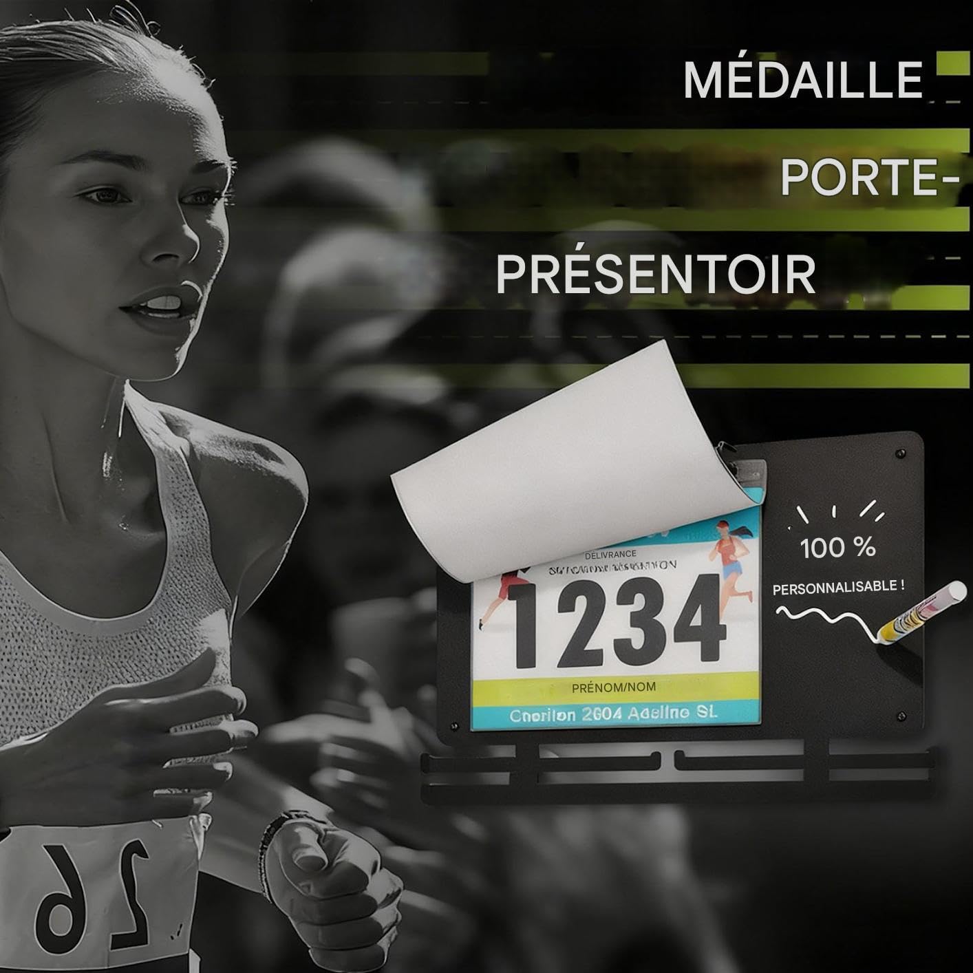 Présentoir De Dossard De Course Porte-Vêtements À Montage Murale Pour