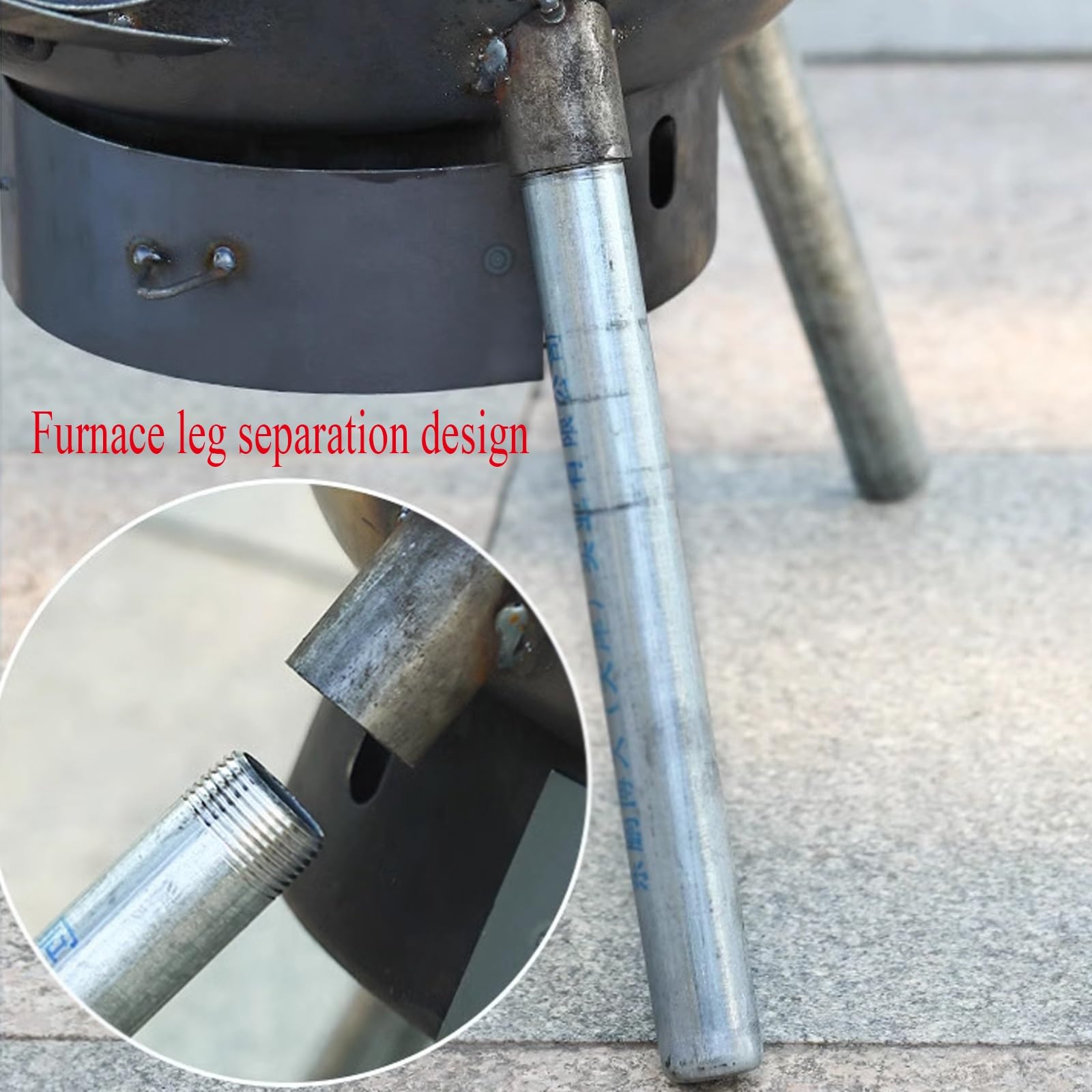 Stufa a Legna in Ghisa Piccola, Stufe a Legna da Interno Ventilate, Bruciatore a Ceppi e Combustibile Solido, Riscaldamento Casa 7 Taglie(58 * 59cm)