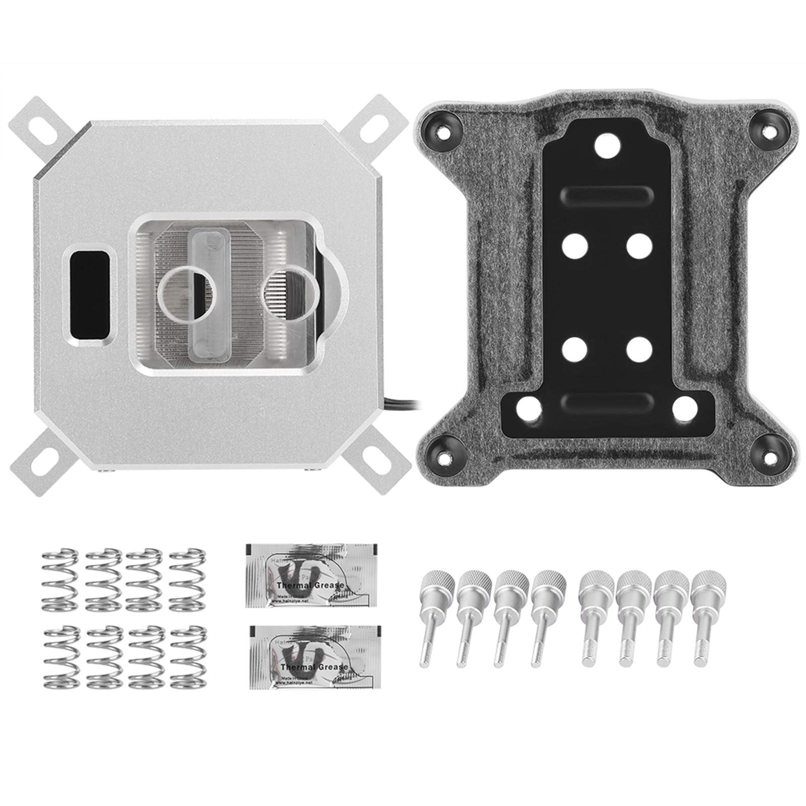Bloque Enfriador de Agua Accesorio Eficiente para PC con Refrigeración de CPU para, Pantalla LCD RGB para 1150/1151/1155/1156, 1 Bloque Enfriador de Agua 1 Plano Posterior para Jugadores